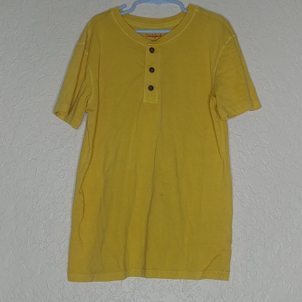 Cat & Jack Short Sleeve Shirt Yellow M (8/10) Kid